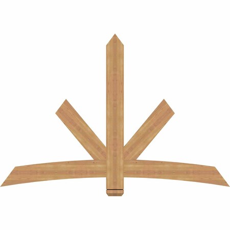 Ekena Millwork Alberta Smooth Timber Gable Bracket, Western Red Cedar, 72"W x 48"H x 1 1/2"D x 5 1/2"F, 16/12 Pitch GBW072X48X0206ALB00SWR